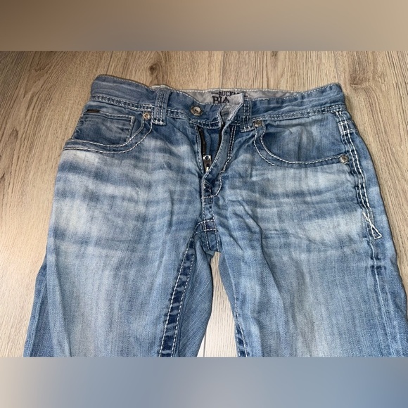 Buckle black blue bootcut boot jean denim - Picture 6 of 9